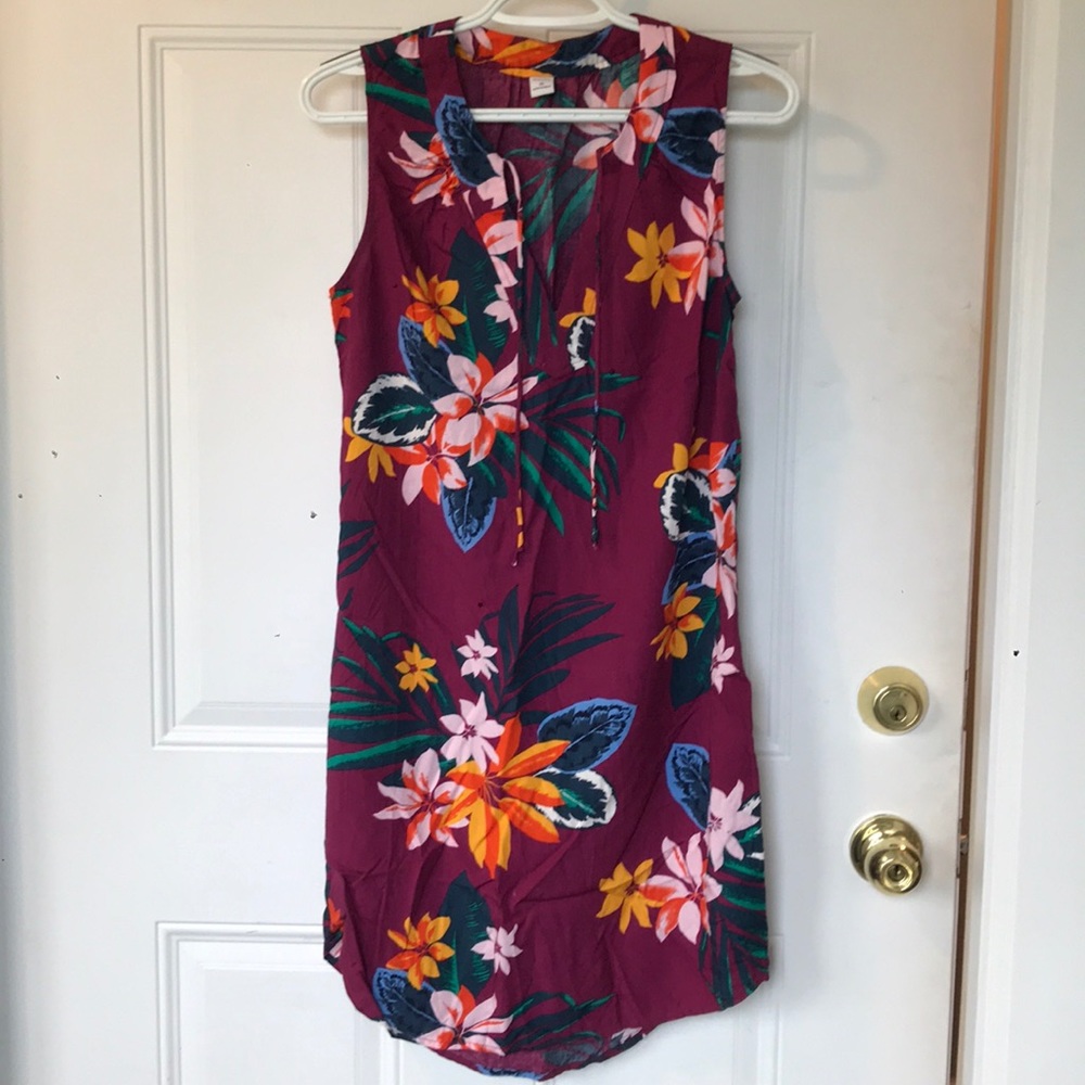 Old Navy tropical floral print dress